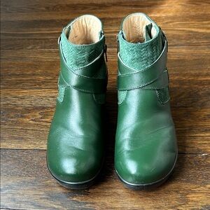 Alegria Green Ankle Boots